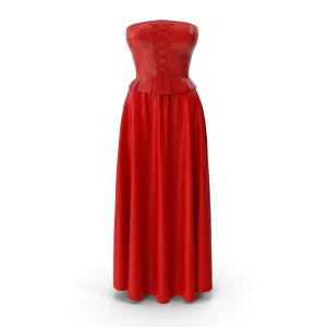 Corset Leather With Skirt