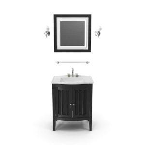 Wooden Bathroom Sink With Mirror